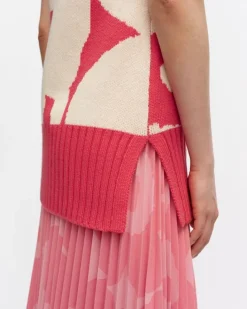 Marimekko Tilma Unikko Knitted Wool Vest<Woman Tops & Tunics