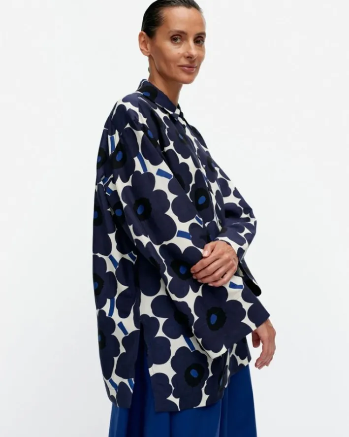 Marimekko Torma Unikko Cupro Mix Shirt<Woman Tops & Tunics