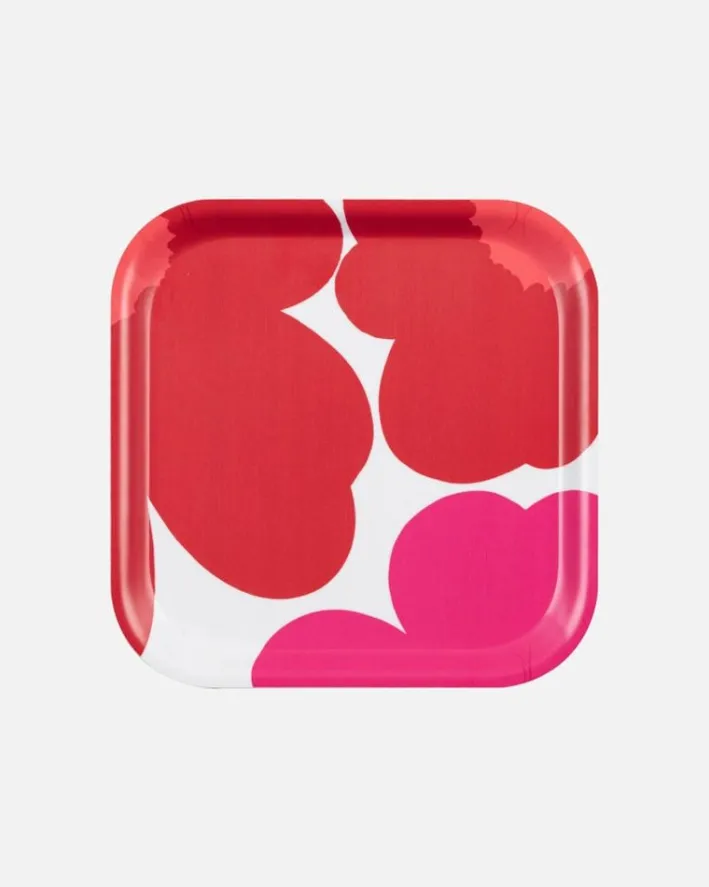 Marimekko Unikko 60 Anniversary Plywood Tray 20X20 Cm<Woman Kitchen & Dining