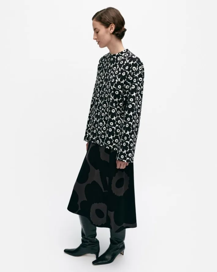 Marimekko Valkea Unikko Jersey Top<Woman Tops & Tunics