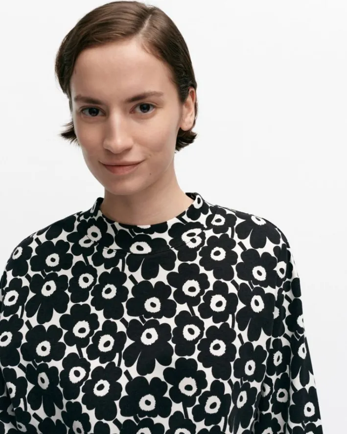 Marimekko Valkea Unikko Jersey Top<Woman Tops & Tunics