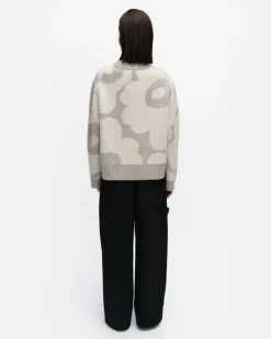 Marimekko Virtaus Unikko Knitted Wool Pullover<Woman Unisex