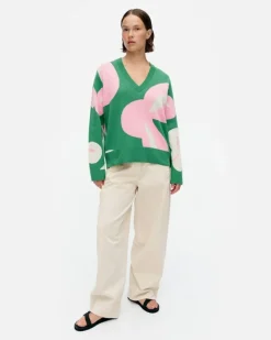 Marimekko Viuhko Poiminto Knitted Cotton Pullover<Woman Unisex