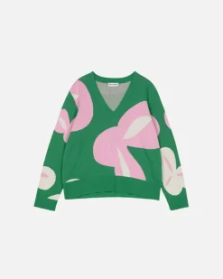Marimekko Viuhko Poiminto Knitted Cotton Pullover<Woman Knits & Sweaters