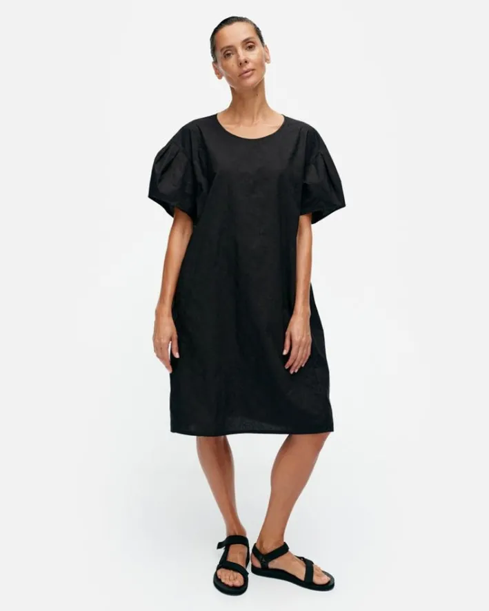 Marimekko Vuolle Mini Unikko Cotton Poplin Dress<Woman Dresses