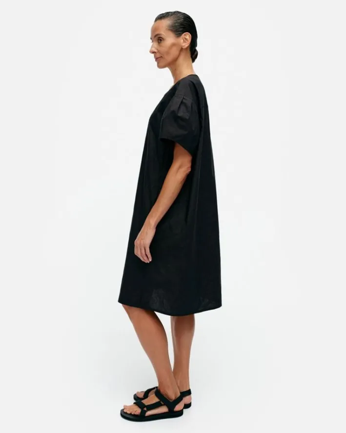 Marimekko Vuolle Mini Unikko Cotton Poplin Dress<Woman Dresses